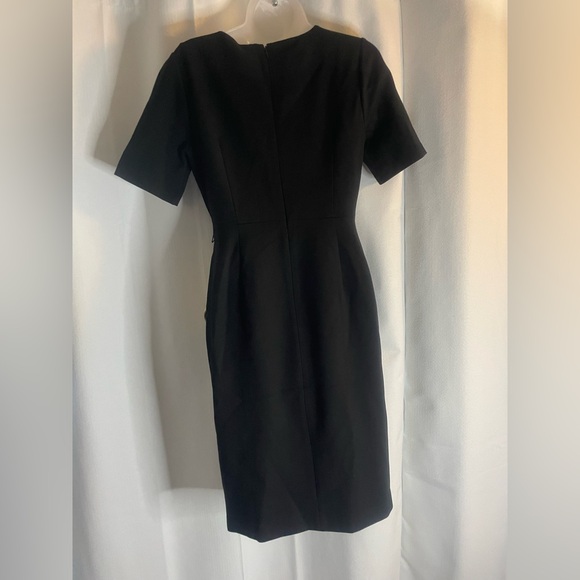 White House Black Market Dress Black w/Yellow & Beige- 6p NWT ( missing belt) - Picture 6 of 6